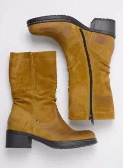 Laarzen|Wolky Edmonton donker oker suede