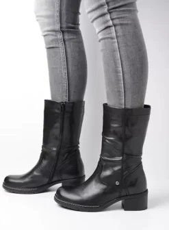 Laarzen|Wolky Edmonton zwart gepoetst leer