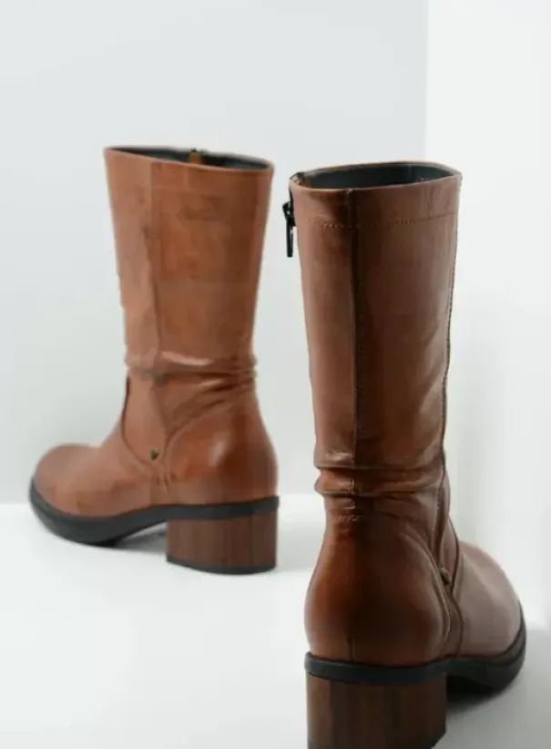 Laarzen|Wolky Edmonton cognac leer