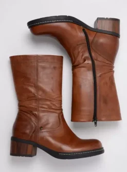 Laarzen|Wolky Edmonton cognac leer