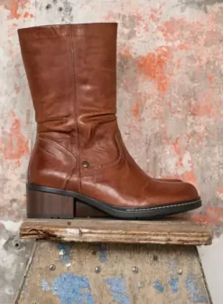 Laarzen|Wolky Edmonton cognac leer