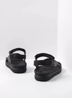 Sandalen|Wolky Energy Lady zwart gevet leer