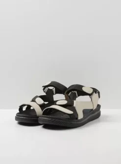 Sandalen|Wolky Energy Lady gebroken wit gevet leer