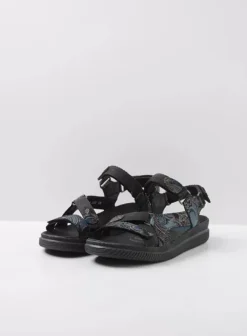 Sandalen|Voorjaar/zomer|Wolky Energy Lady zwart/blauw suede