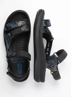 Sandalen|Voorjaar/zomer|Wolky Energy Lady zwart/blauw suede