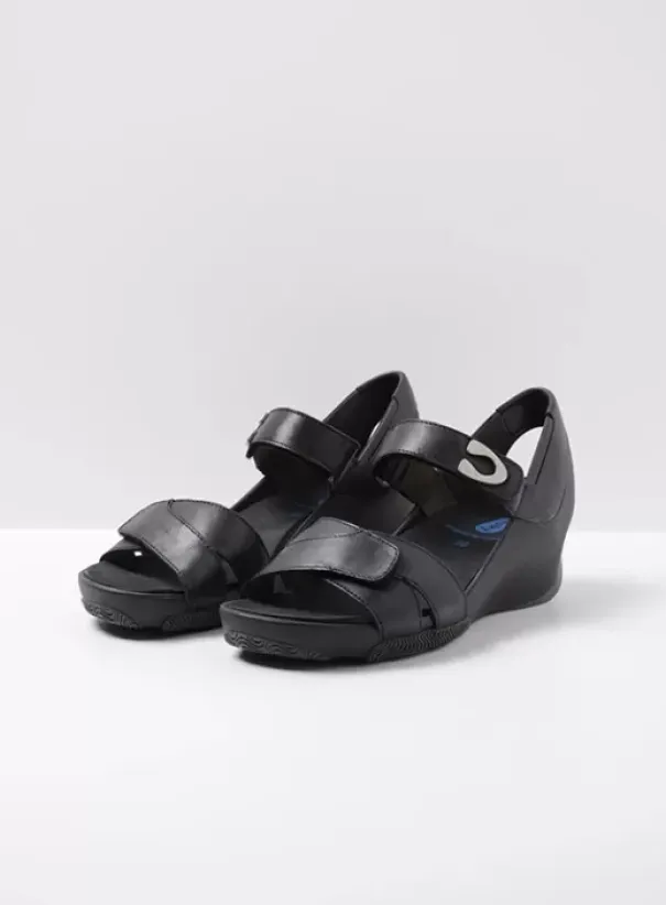 Sandalen|Wolky Epoch zwart leer