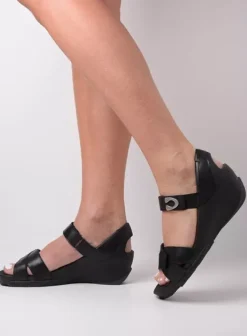 Sandalen|Wolky Epoch zwart leer