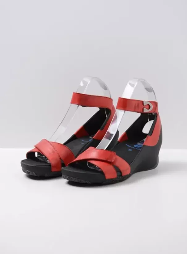 Sandalen|Wolky Era rood leer