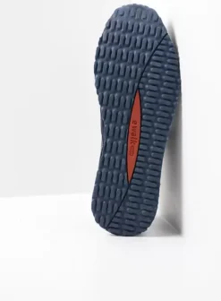 Veterschoenen|Sneakers|Wolky e-Runner marineblauw combi leer