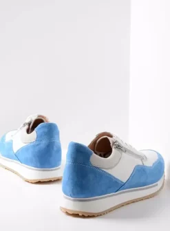 Veterschoenen|Sneakers|Wolky e-Runner combi wit leer