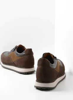 Veterschoenen|Sneakers|Wolky e-Runner bruin combi leer