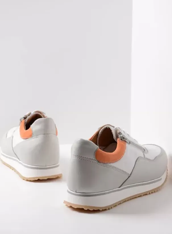 Veterschoenen|Sneakers|Wolky e-Runner wit/gebroken wit leer