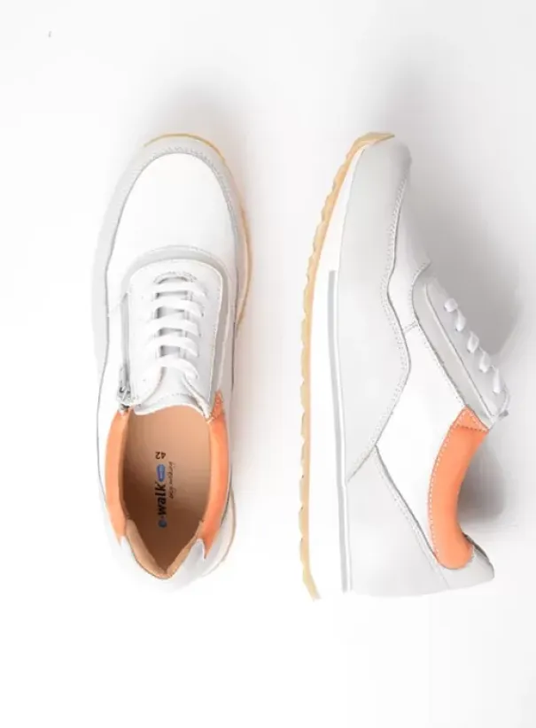 Veterschoenen|Sneakers|Wolky e-Runner wit/gebroken wit leer