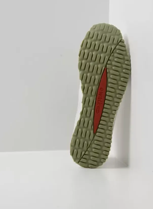 Bandschoenen|Wandelschoenen|Wolky e-Step wit/lichtgroen leer