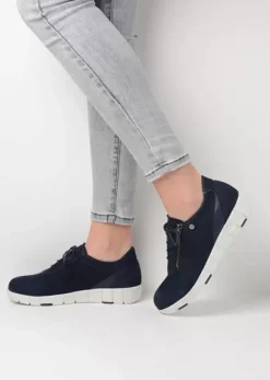 Hallux Valgus|Veterschoenen|Wolky Etosha HV blauw-zomer nubuck