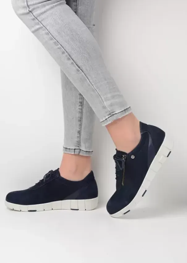 Hallux Valgus|Veterschoenen|Wolky Etosha HV blauw-zomer nubuck