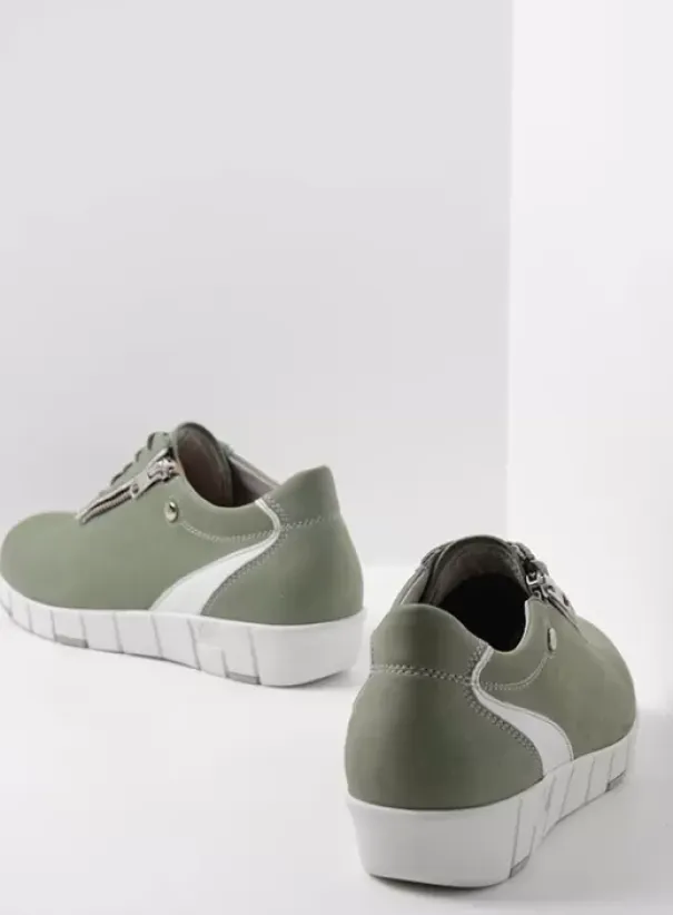 Hallux Valgus|Veterschoenen|Wolky Etosha HV lichtgroen nubuck