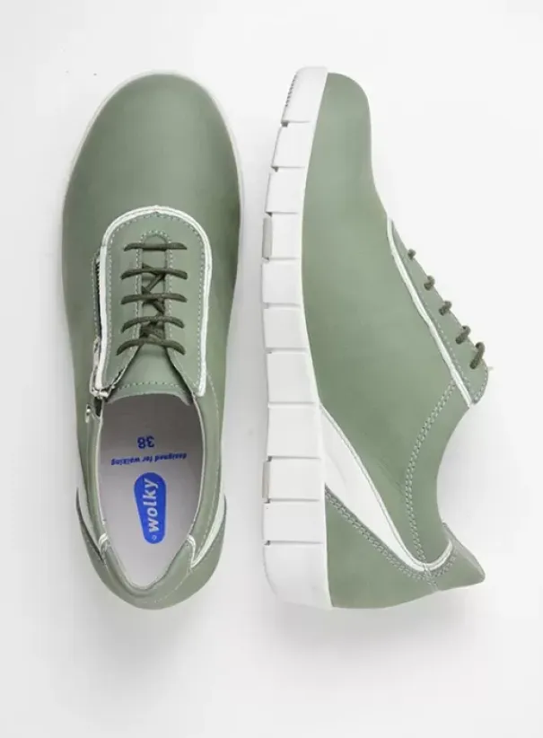 Hallux Valgus|Veterschoenen|Wolky Etosha HV lichtgroen nubuck