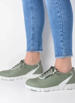 Hallux Valgus|Veterschoenen|Wolky Etosha HV lichtgroen nubuck