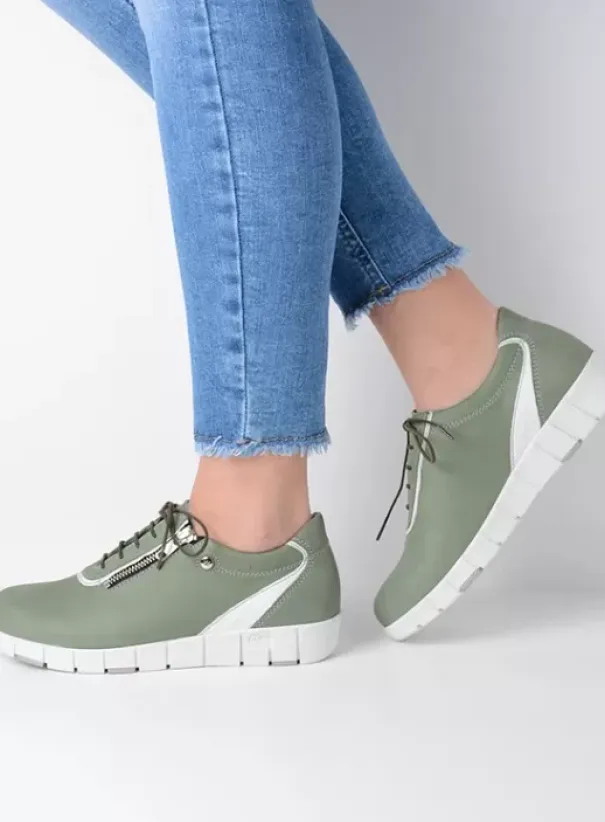 Hallux Valgus|Veterschoenen|Wolky Etosha HV lichtgroen nubuck