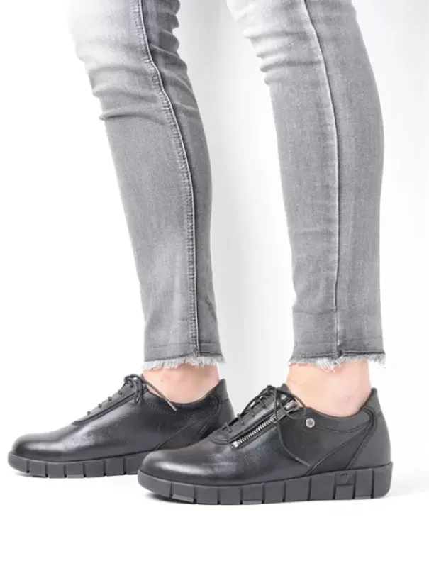 Hallux Valgus|Veterschoenen|Wolky Etosha HV zwart leer