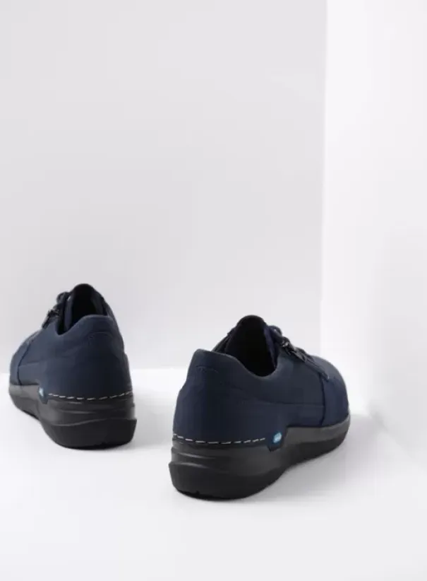 Hielspoor|Wandelschoenen|Wolky Feltwell blauw nubuck