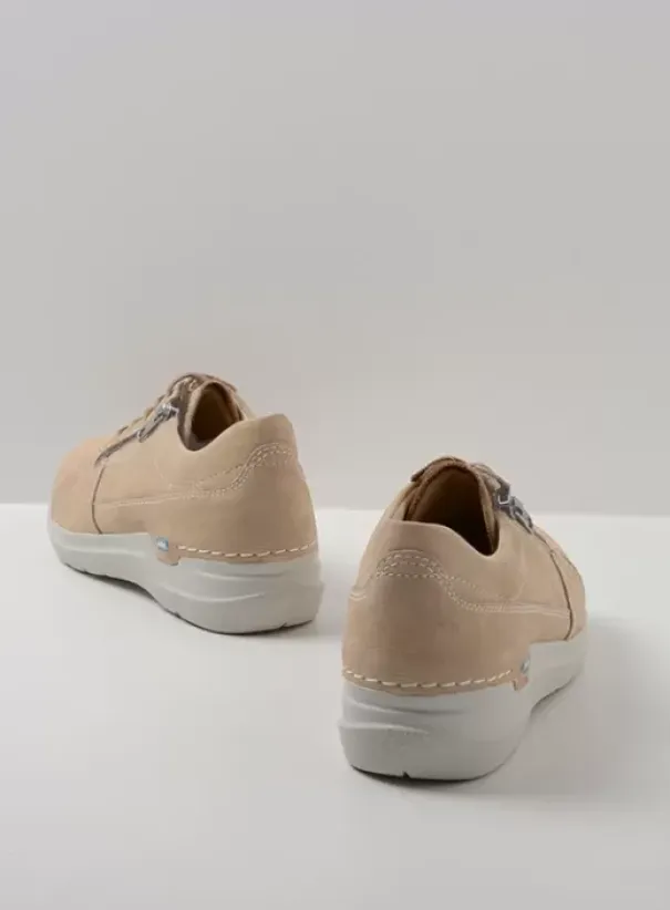 Hielspoor|Veterschoenen|Wolky Feltwell beige nubuck