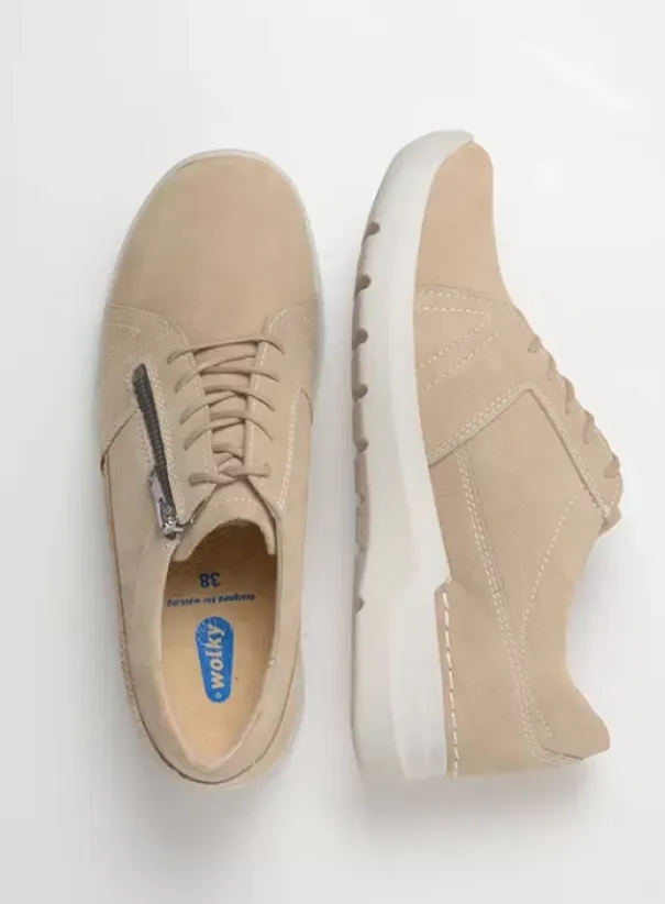 Hielspoor|Veterschoenen|Wolky Feltwell beige nubuck