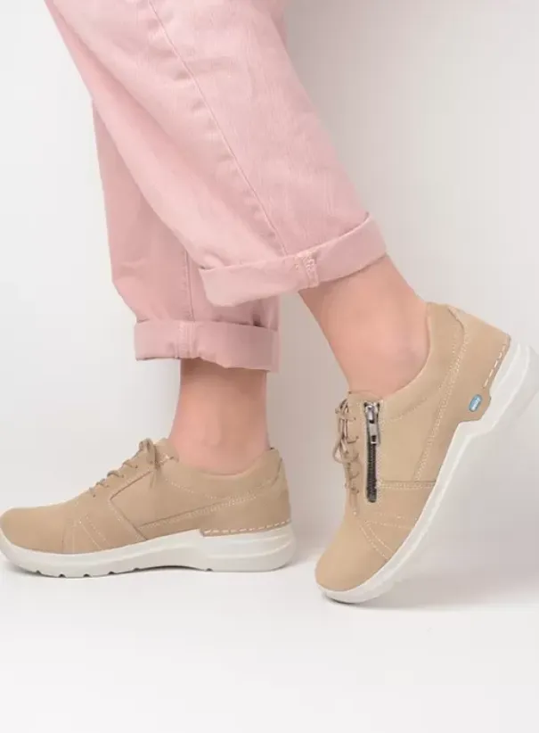 Hielspoor|Veterschoenen|Wolky Feltwell beige nubuck