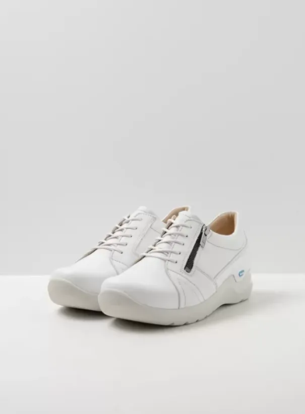 Hielspoor|Wandelschoenen|Wolky Feltwell wit leer