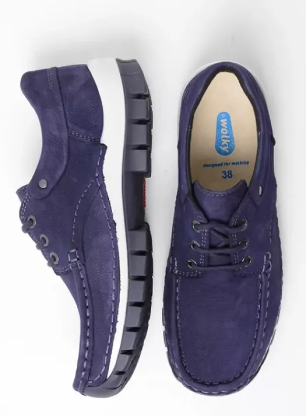 Veterschoenen|Wolky Fly paars nubuck