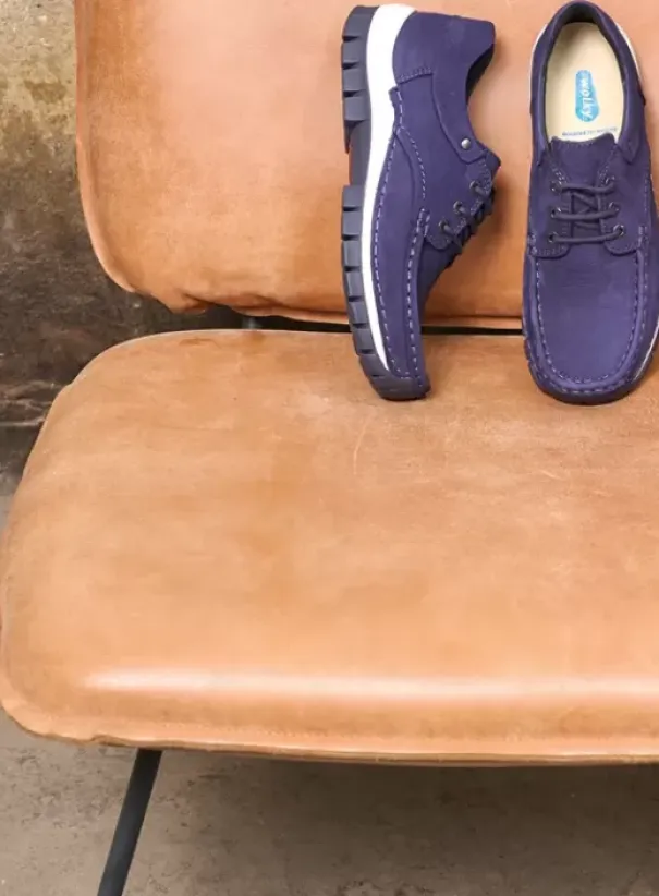 Veterschoenen|Wolky Fly paars nubuck