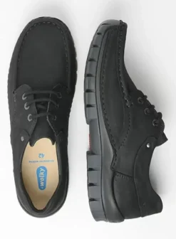 Comfortschoenen|Veterschoenen|Wolky Fly men zwart nubuck