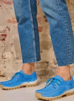 Veterschoenen|Voorjaar/zomer|Wolky Fly Summer hemelsblauw nubuck