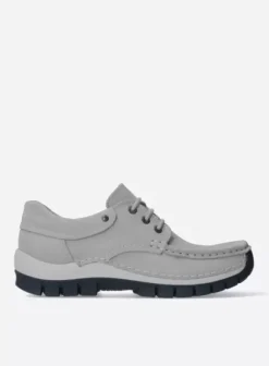 Veterschoenen|Wolky Fly Summer lichtgrijs nubuck