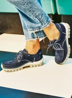 Veterschoenen|Wolky Fly Summer denim nubuck