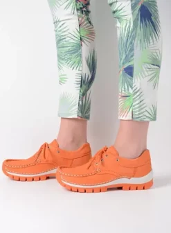 Veterschoenen|Voorjaar/zomer|Wolky Fly Summer oranje nubuck