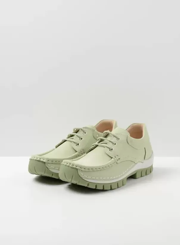 Veterschoenen|Wolky Fly Summer lichtgroen nubuck