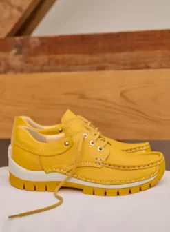 Veterschoenen|Voorjaar/zomer|Wolky Fly Summer geel leer