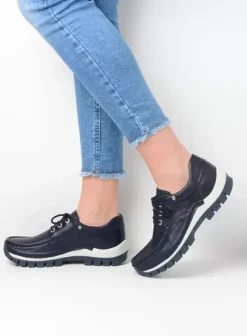 Veterschoenen|Wolky Fly Summer denim leer