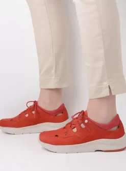 Wandelschoenen|Sneakers|Wolky Galena rood nubuck