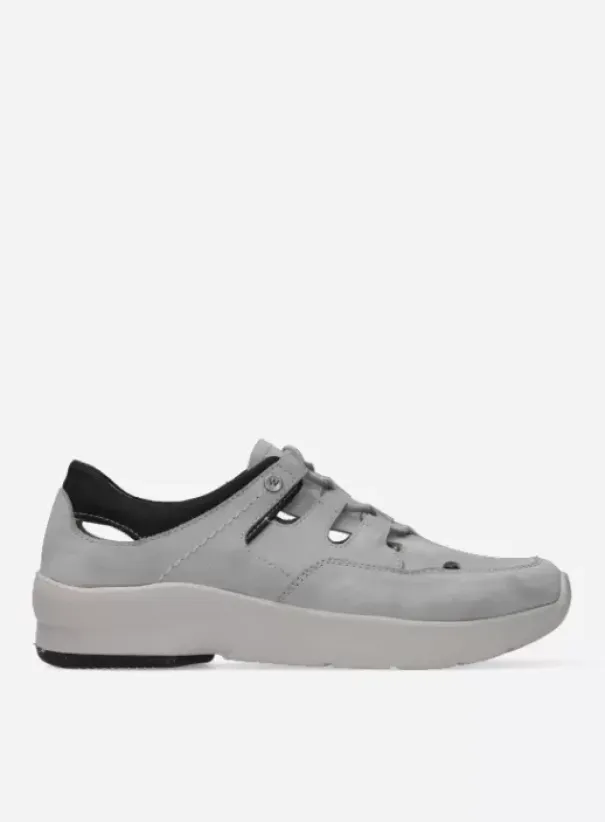 Wandelschoenen|Sneakers|Wolky Galena lichtgrijs nubuck