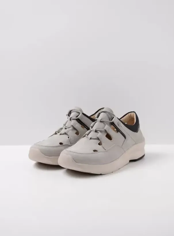 Wandelschoenen|Sneakers|Wolky Galena lichtgrijs nubuck