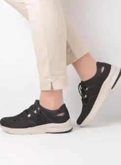 Wandelschoenen|Sneakers|Wolky Galena zwart zomer nubuck