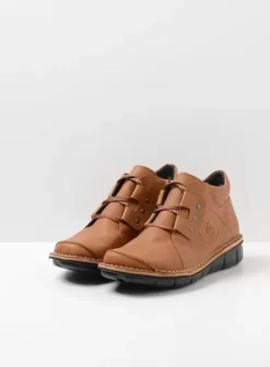 Veterschoenen|Wolky Gallo Vegan cognac