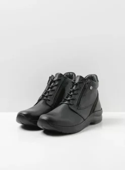 Wandelschoenen|Veterschoenen|Wolky Glacier zwart leer