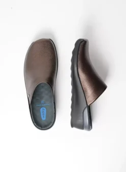Slippers|Klompen|Wolky Go brons leer