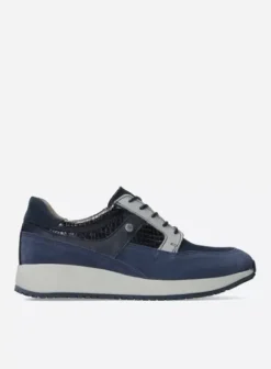 Sneakers|Veterschoenen|Wolky Hammer denim combi leer