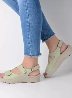 Sandalen|Wolky Harlem lichtgroen nubuck