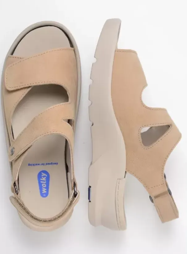 Sandalen|Wolky Harlem beige nubuck